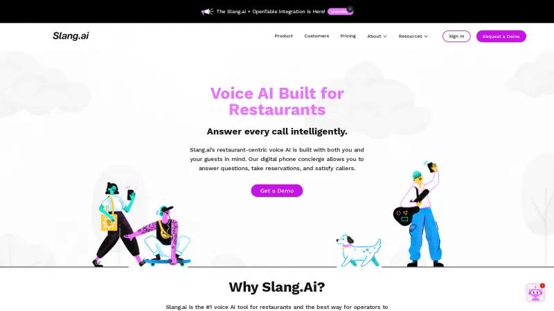 Homepage of Slang.ai