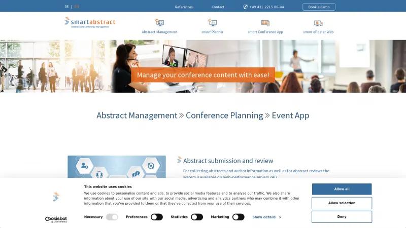 Homepage of Smart Abstract