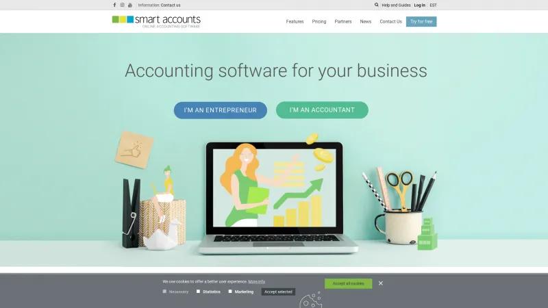 Homepage of SmartAccounts