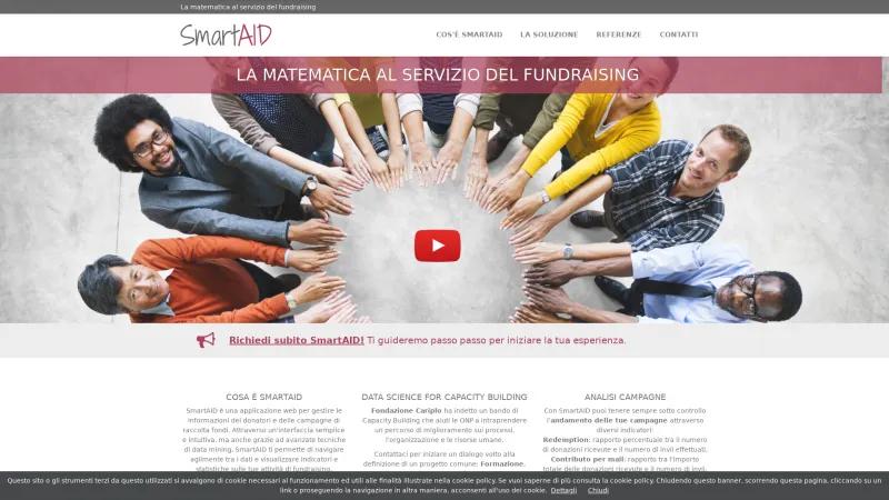 Homepage of SmartAid