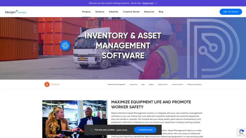 Homepage of Smart Asset Software