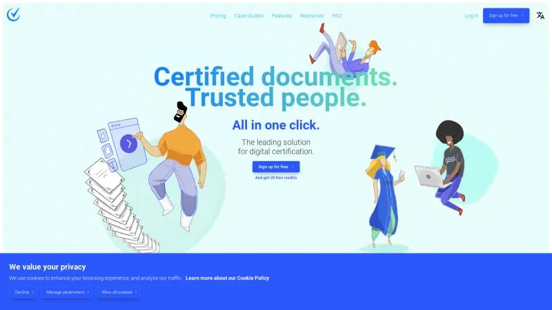 Homepage of Smart Certificate