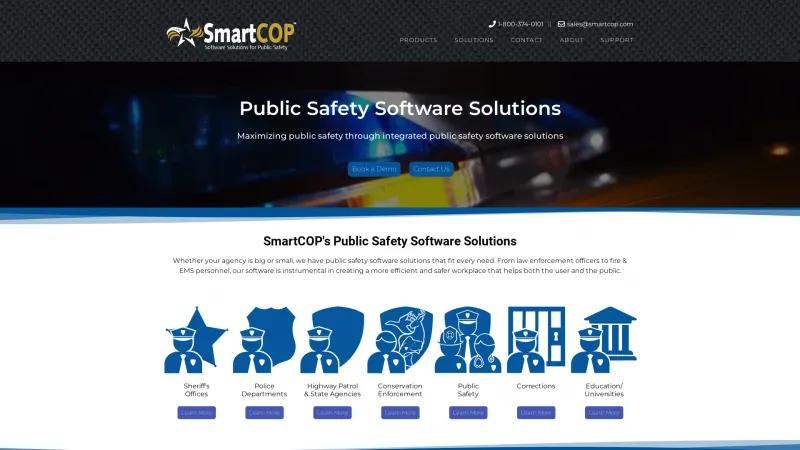 Homepage of SmartCOP