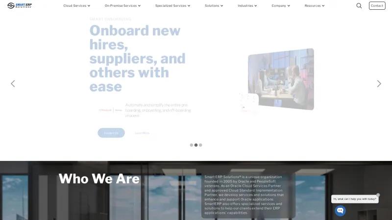 Homepage of Smart Onboarding