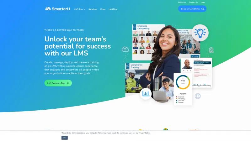 Homepage of SmarterU LMS