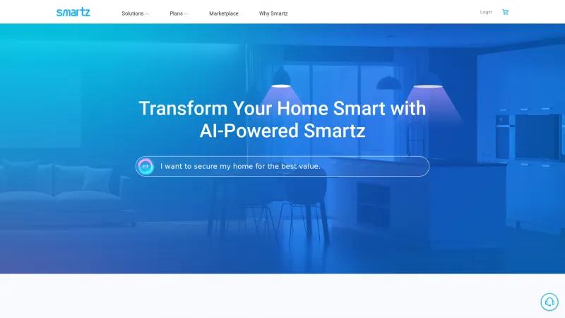 Homepage of Smartz Eaze