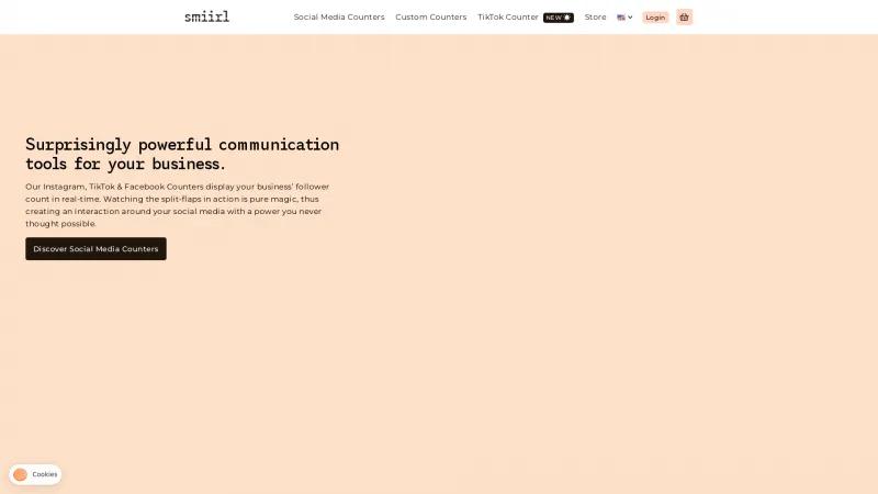 Homepage of Smiirl