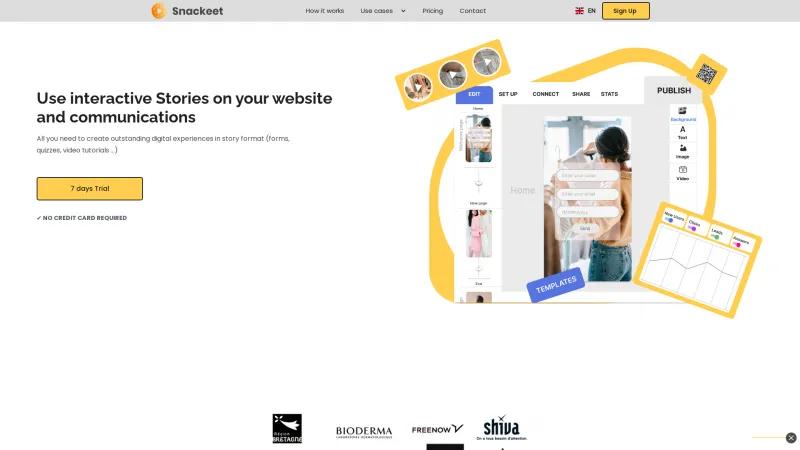 Homepage of Snackeet