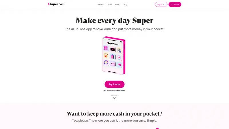 Homepage of Snapcommerce