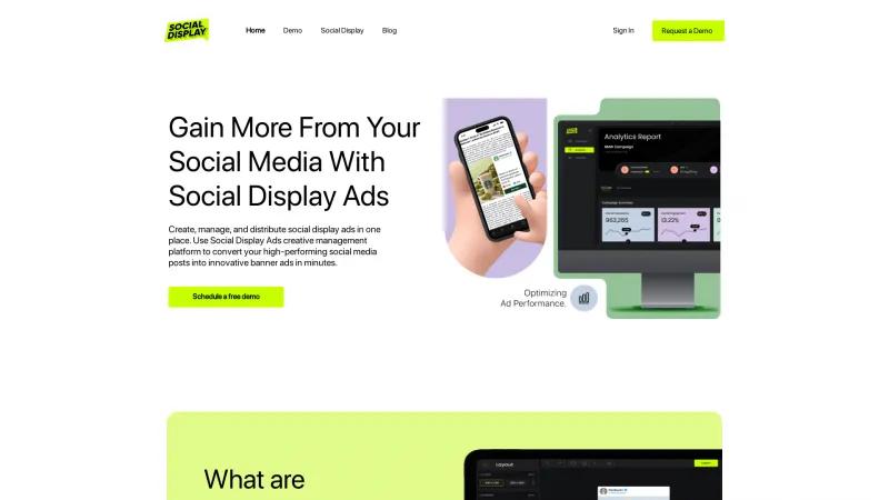 Homepage of Social Display