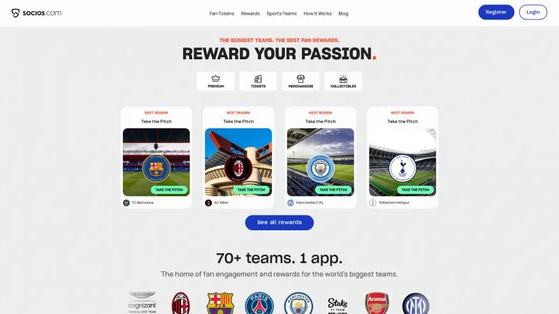 Homepage of Socios