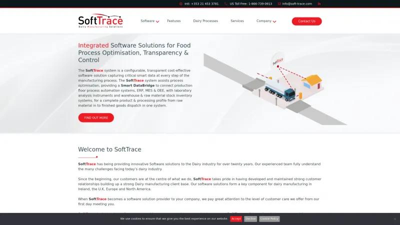 Homepage of SoftTrace