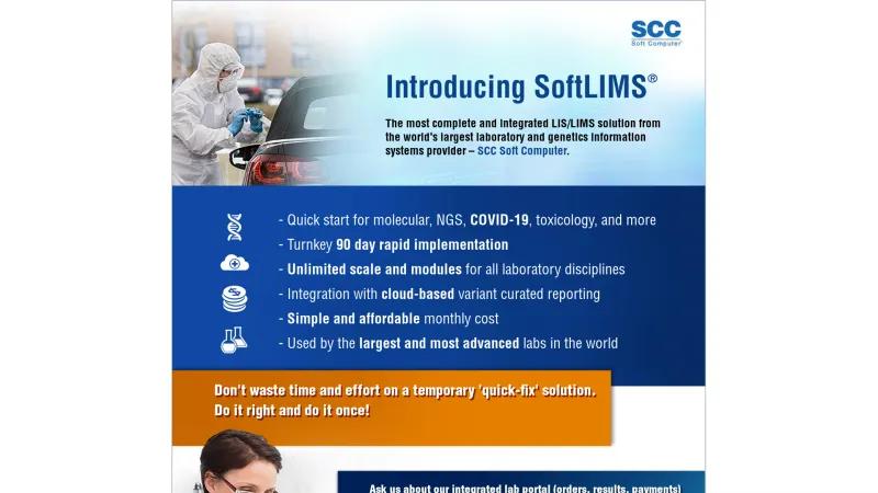 Discover SoftLIMS® by SCC Soft Computer: The Leading Comprehensive Laboratory Information System Solution Homepage of SoftLIMS