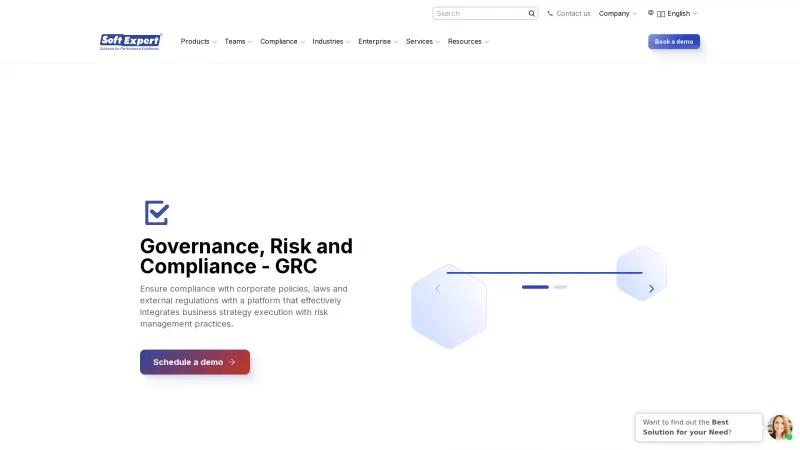 Homepage of SoftExpert GRC