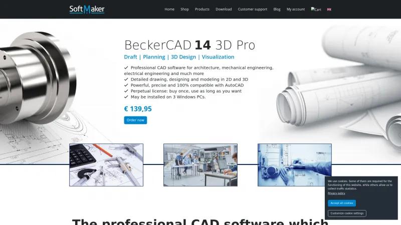 Homepage of BeckerCAD