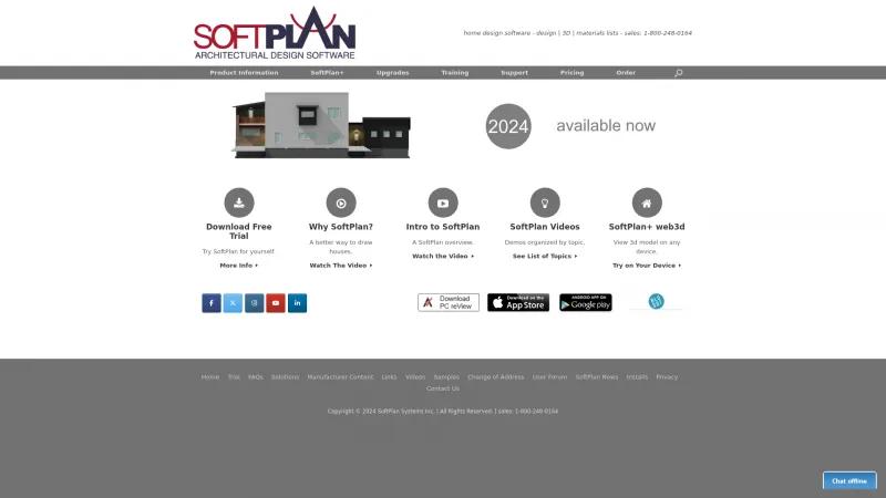 Homepage of SoftPlan