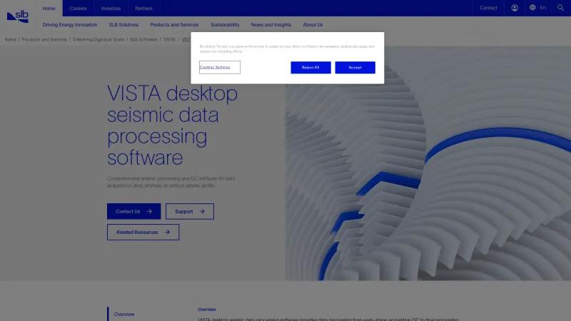 Homepage of VISTA