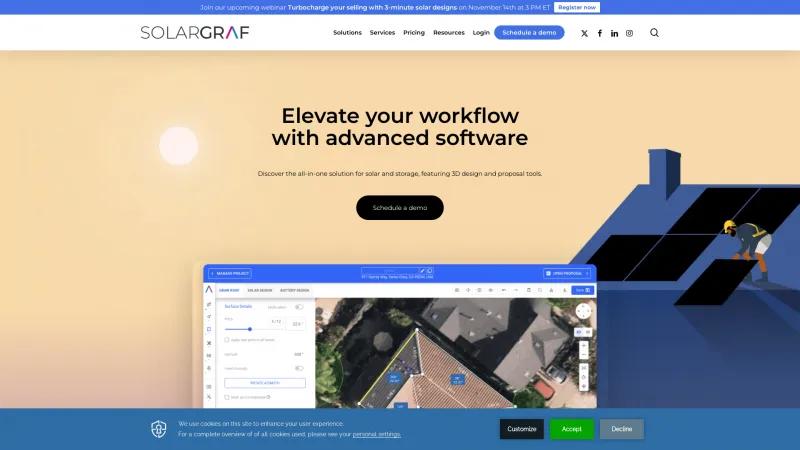 Homepage of Solargraf