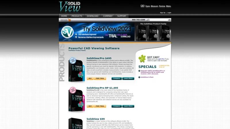 Homepage of SolidView