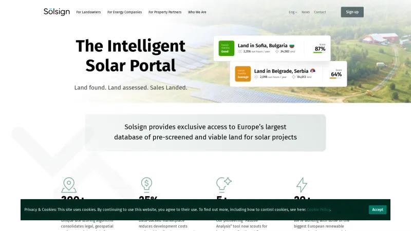 Homepage of Solsign