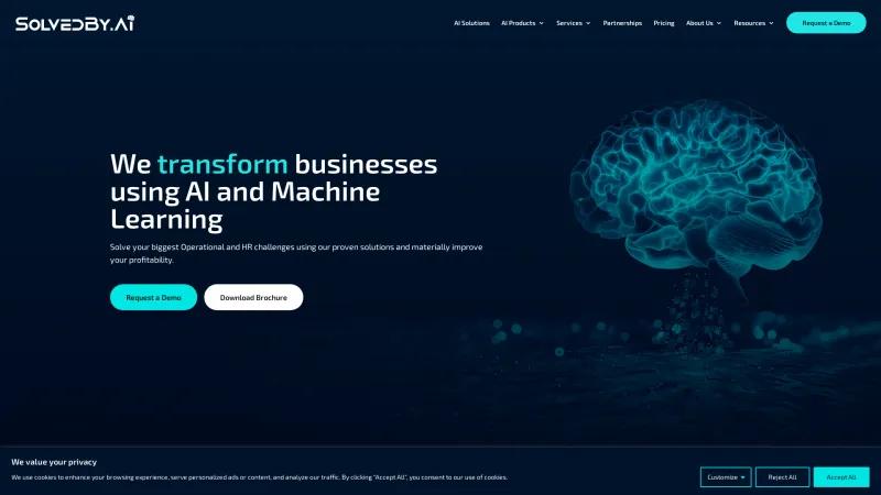 Homepage of SolvedBy.Ai