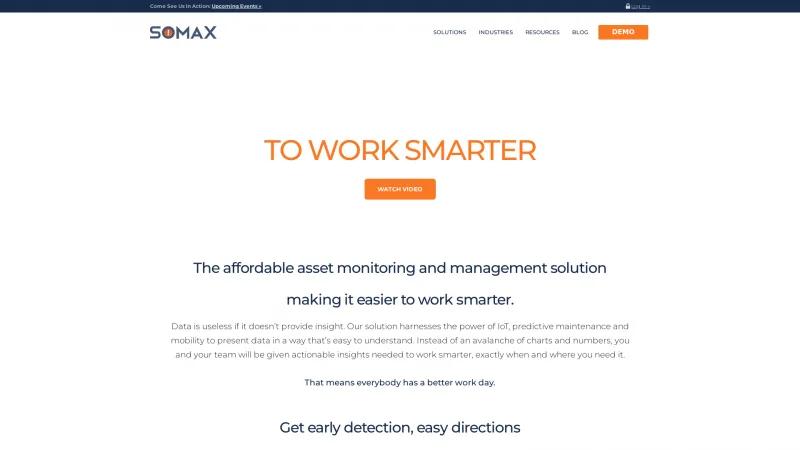 Homepage of SOMAX