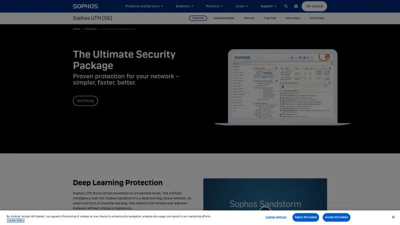 Homepage of Sophos UTM