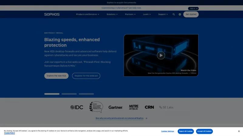 Homepage of Sophos Central Device Encryption