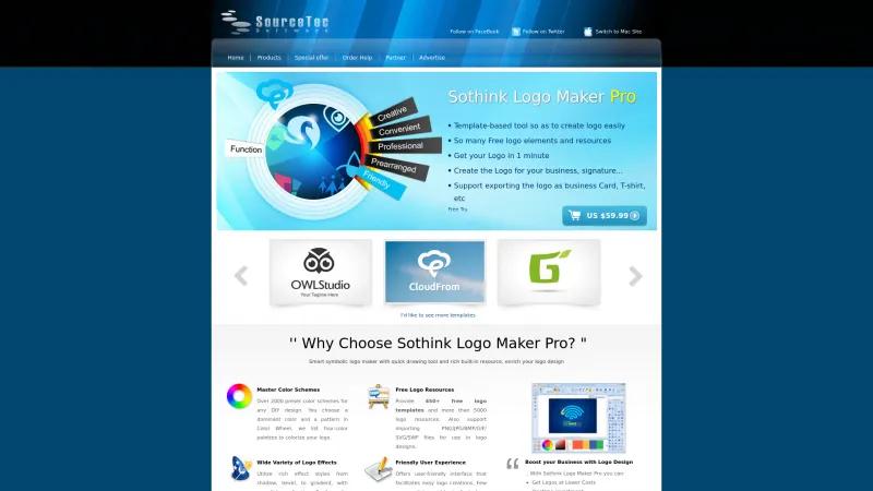 Homepage of Sothink Logo Maker Pro