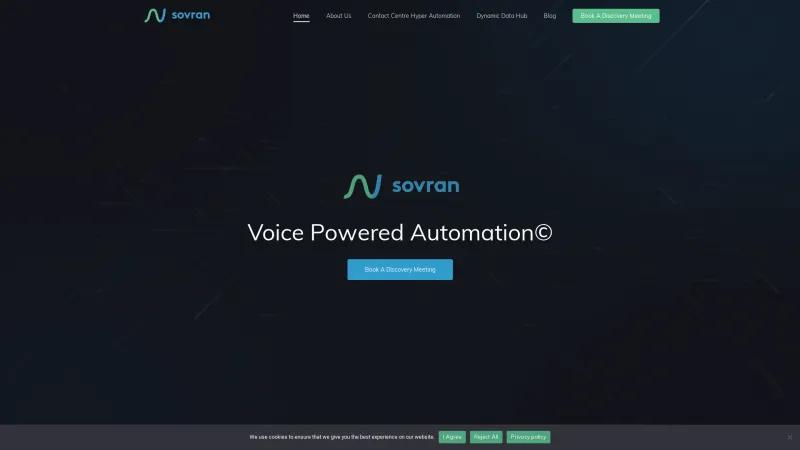 Homepage of Sovran