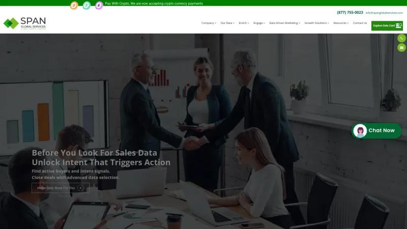 Homepage of Span Global Services