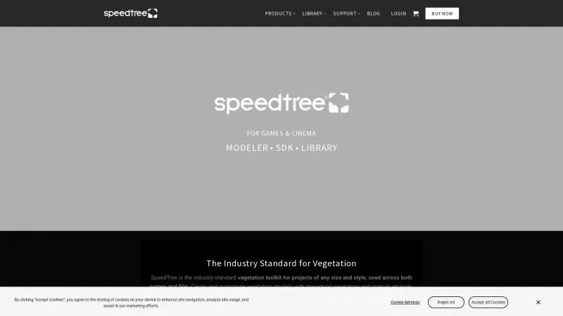 Homepage of SpeedTree