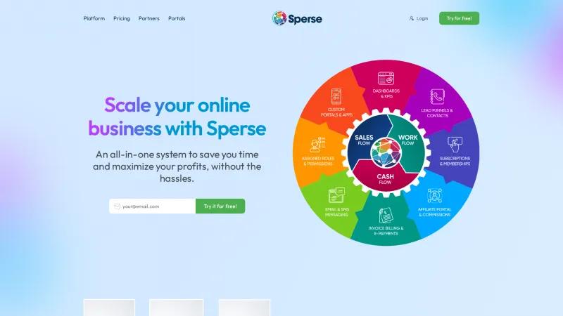 Homepage of Sperse