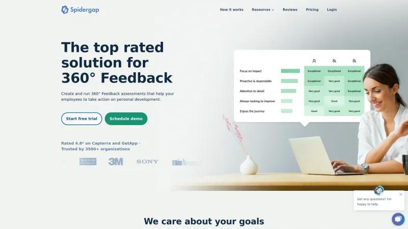 Homepage of Spidergap