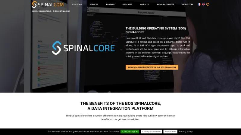 Homepage of SpinalCore