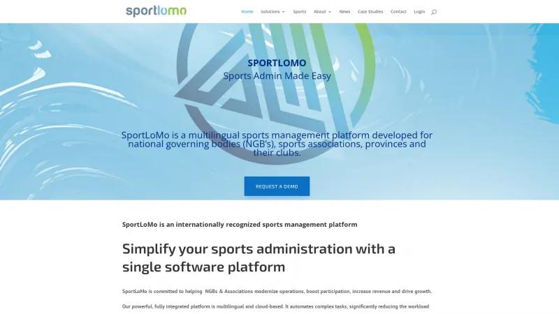 Homepage of SportLoMo