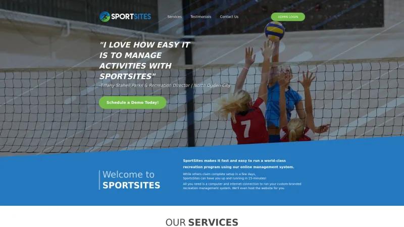 Homepage of Sportsites