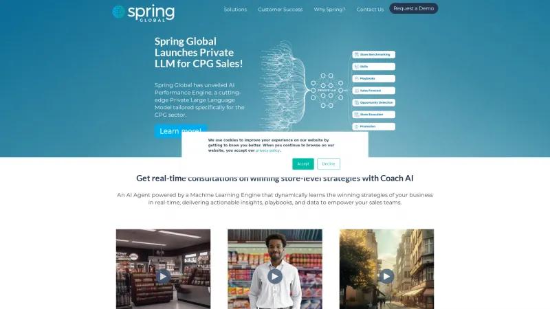 Homepage of Spring Global