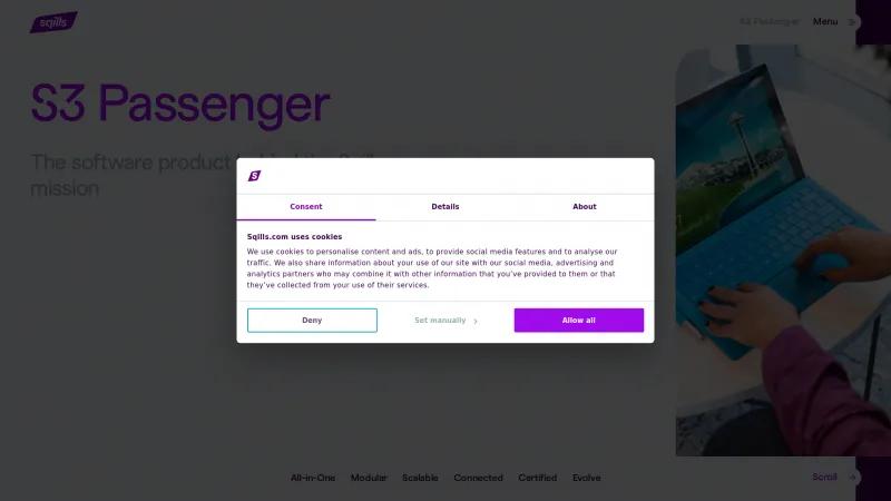 Homepage of S3 Passenger