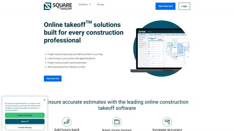 Homepage of Square Takeoff