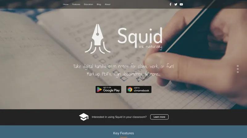 Homepage of Squid