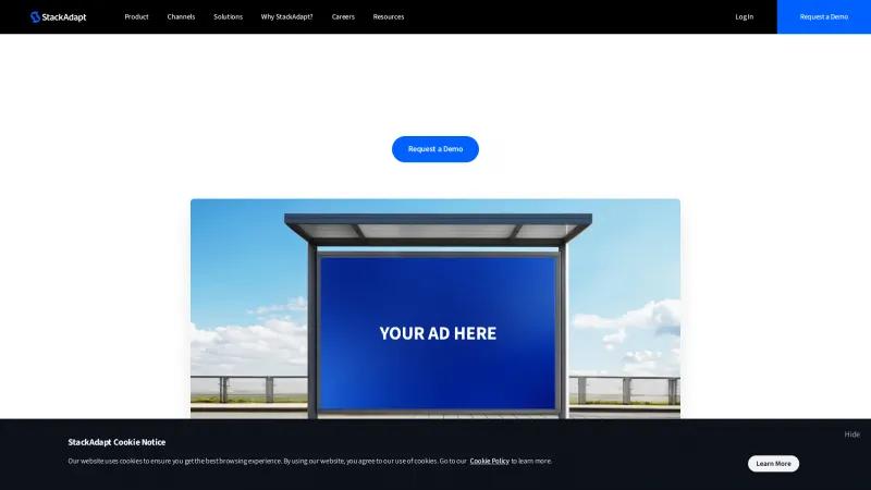 Homepage of StackAdapt