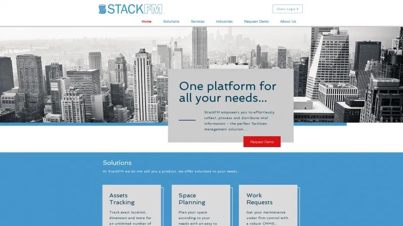 Homepage of StackFM