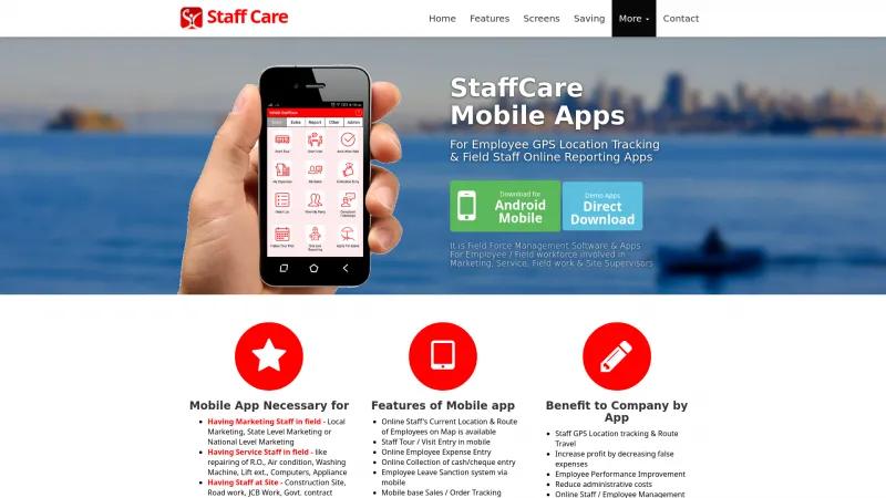 Homepage of Staff Care