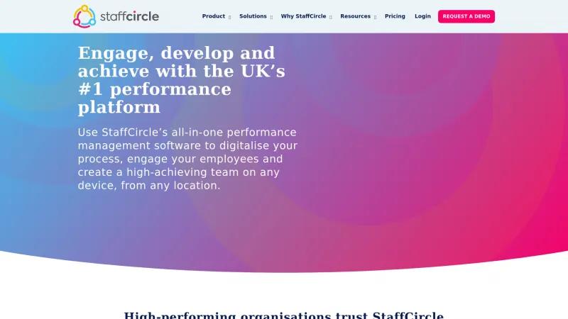 Homepage of StaffCircle