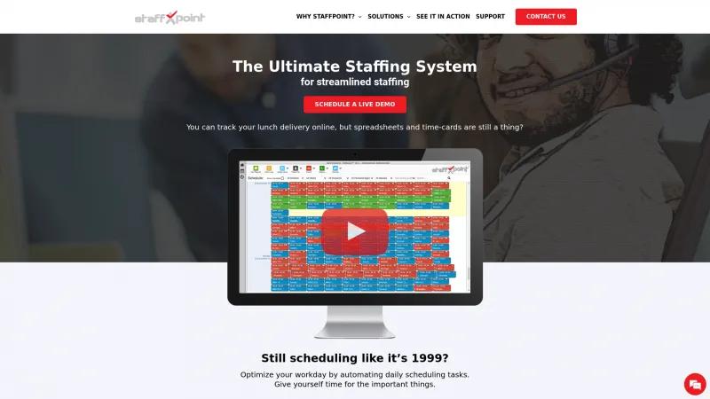 Homepage of Staffpoint