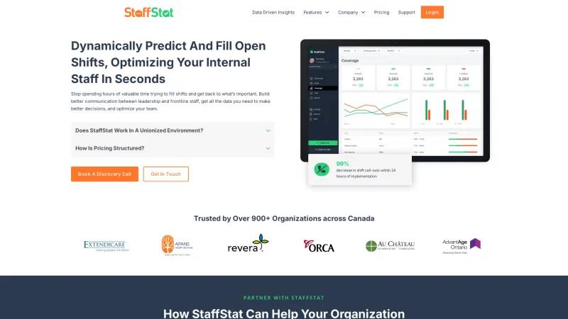 Homepage of StaffStat