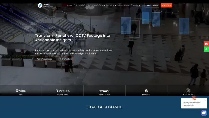 Homepage of Staqu JARVIS