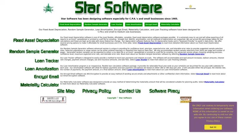 Homepage of Star Software