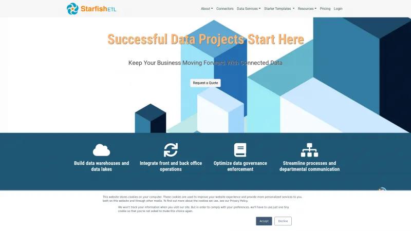 Homepage of StarfishETL